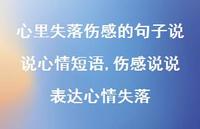 伤感说说表达心情失落【100句文案】 伤感说说表达心情失落【100句文案】