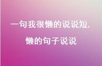 懒的句子说说(100句)