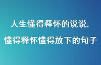 懂得释怀懂得放下的句子(100句) 懂得释怀懂得放下的句子(100句)