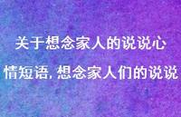 想念家人们的说说(100句)