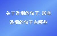 形容香烟的句子有哪些【100句文案】 形容香烟的句子有哪些【100句文案】