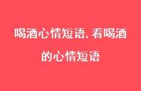 看喝酒的心情短语(100句)