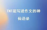 TNT能写进作文的神仙语录【100句精选短句合集】