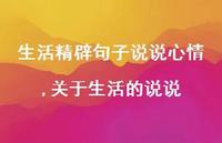 关于生活的说说(100句) 关于生活的说说(100句)