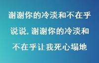 谢谢你的冷淡和不在乎让我死心塌地【100句文案】