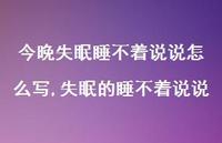 失眠的睡不着说说(100句)