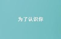 为了认识你75句汇总 为了认识你75句汇总
