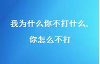 你怎么不打(100句)