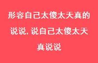 说自己太傻太天真说说【精选100句】