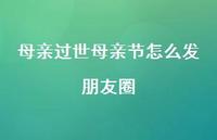 母亲过世母亲节怎么发朋友圈【100句精选短句合集】