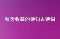 秋天收获的诗句古诗词(精选62句)