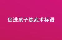 促进孩子练武术标语(精选46句) 促进孩子练武术标语(精选46句)