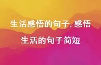 感悟生活的句子简短【精品文案100句】 感悟生活的句子简短【精品文案100句】
