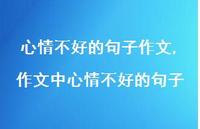 作文中心情不好的句子(100句) 作文中心情不好的句子(100句)