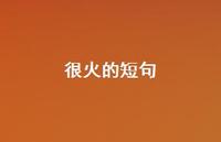 很火的短句59句汇总