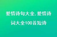 爱情诗词大全100首短诗【100句文案精选】