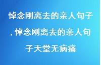 悼念刚离去的亲人句子天堂无病痛【精品文案100句】