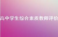 高中学生综合素质教师评价45句汇总 高中学生综合素质教师评价45句汇总