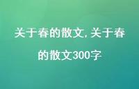 关于春的散文300字【精品文案100句】 关于春的散文300字【精品文案100句】