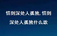 情到深处人孤独什么歌【100句文案精选】 情到深处人孤独什么歌【100句文案精选】