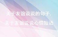 关于友谊说说心情短语【100句文案】