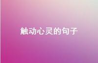触动心灵的句子56句汇总 触动心灵的句子56句汇总