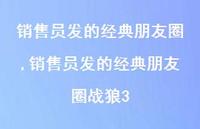 销售员发的经典朋友圈战狼3(100句) 销售员发的经典朋友圈战狼3(100句)
