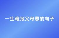一生难报父母恩的句子(精选40句) 一生难报父母恩的句子(精选40句)