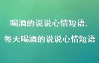每天喝酒的说说心情短语(100句)