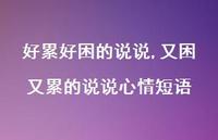 又困又累的说说心情短语【100句文案】 又困又累的说说心情短语【100句文案】
