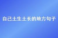 自己土生土长的地方句子【100句精选短句合集】
