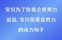 宝贝你是我努力的动力句子(100句)