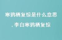 李白寒鸦栖复惊【100句文案】 李白寒鸦栖复惊【100句文案】