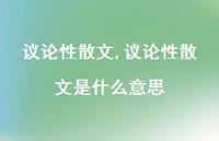 议论性散文是什么意思【100句文案精选】
