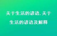 关于生活的谚语及解释【精品文案100句】