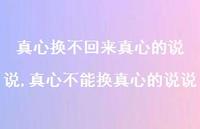 真心不能换真心的说说(100句) 真心不能换真心的说说(100句)