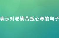 表示对老婆背叛心寒的句子【100句精选短句合集】