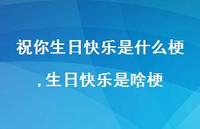 生日快乐是啥梗(100句)