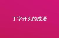 丁字开头的成语(精选63句) 丁字开头的成语(精选63句)