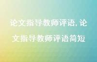 论文指导教师评语简短【100句文案精选】 论文指导教师评语简短【100句文案精选】