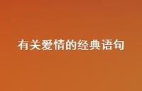 有关爱情的经典语句46句汇总