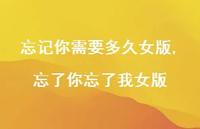 忘了你忘了我女版(100句)