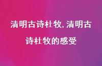 清明古诗杜牧的感受【精品文案100句】