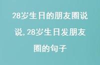 28岁生日发朋友圈的句子【精选100句】