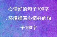 环境描写心情好的句子100字(100句)