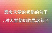 对天堂奶奶的思念句子【精选100句】