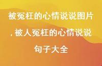 被人冤枉的心情说说句子大全(100句) 被人冤枉的心情说说句子大全(100句)