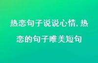 热恋的句子唯美短句(100句) 热恋的句子唯美短句(100句)