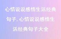 心情说说感悟生活经典句子大全【100句文案】