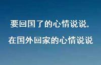 在国外回家的心情说说(100句)